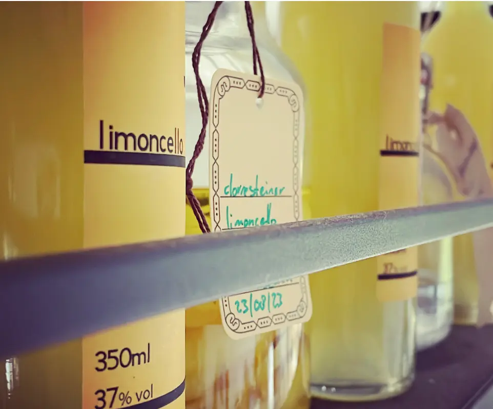 Dorresteiner Limoncello on shelf Dorresteiner Limoncello on shelf